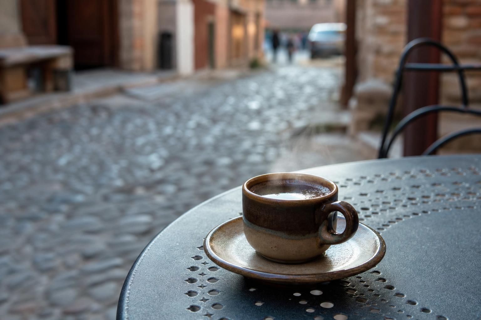 Flashcard image for the Georgian word ყავა (Coffee)
